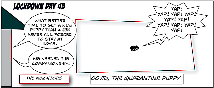 3. Covid, the Quarantine Puppy Comics