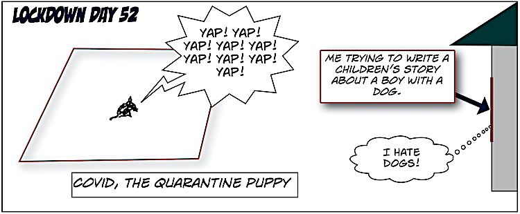 52. Covid, the Quarantine Puppy Comic