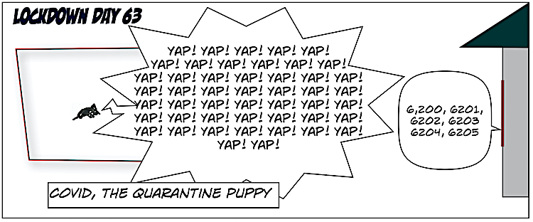 63. Covid, the Quarantine Puppy Comics