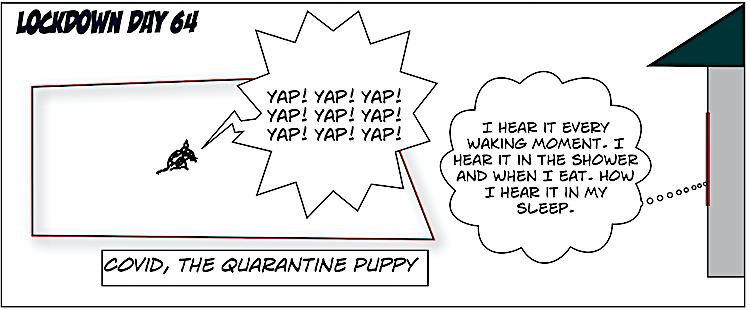 64. Covid, the Quarantine Puppy Comic