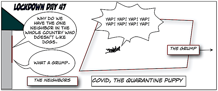 7. Covid, the Quarantine Puppy Comics