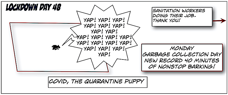 8. Covid, the Quarantine Puppy Comics