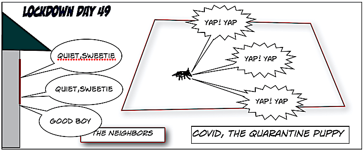 9. Covid, the Quarantine Puppy Comics